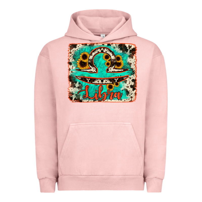 Libra Turquoise Cowhide Urban Hoodie by RanaPortraitStore | Teevron