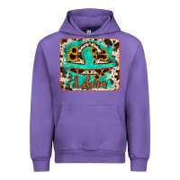 Tulip libra turquoise cowhide Urban Hoodie - RanaPortraitStore