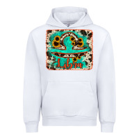 White libra turquoise cowhide Urban Hoodie - RanaPortraitStore