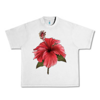 Lunar Rock Puerto Rican Hibiscus Flower Illustrations Urban Heavy Tee - LillyAllenDesigns