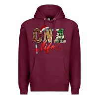 Burgundy christmas certified nurse  assistant life Premium Hoodie - BarkalooDesign