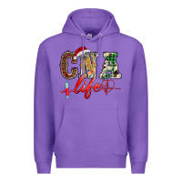 Purple christmas certified nurse  assistant life Premium Hoodie - BarkalooDesign