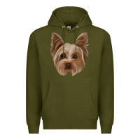 Army Green yorkie Premium Hoodie - Jasminsmagicworld
