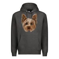 Charcoal Heather yorkie Premium Hoodie - Jasminsmagicworld