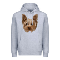 Heather Grey yorkie Premium Hoodie - Jasminsmagicworld