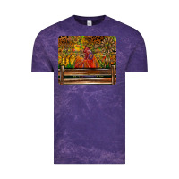 Cloud Purple Farm Life Rooster Vintage Tee - CowhideDigitalArt