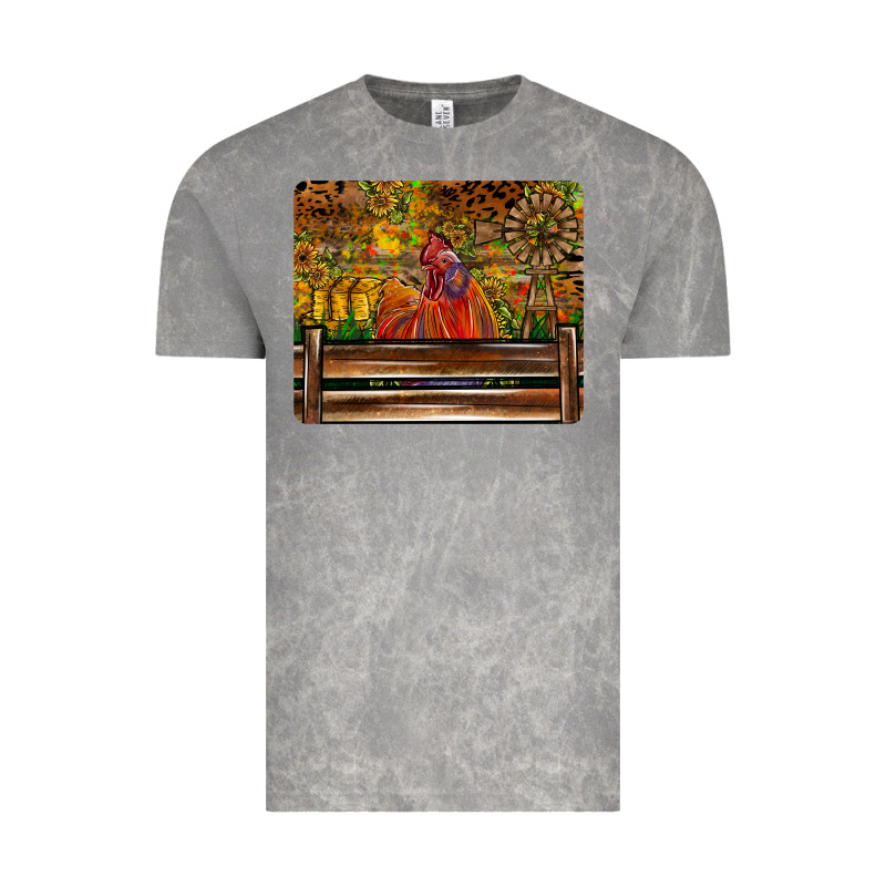 Farm Life Rooster Vintage Tee by CowhideDigitalArt | Teevron