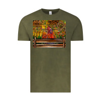 Vintage Olive Farm Life Rooster Vintage Tee - CowhideDigitalArt