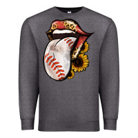 Charcoal Heather Baseball Tongue Premium Sweatshirt - Jasminsmagicworld