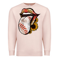 Pale Pink Baseball Tongue Premium Sweatshirt - Jasminsmagicworld