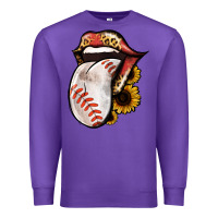 Purple Baseball Tongue Premium Sweatshirt - Jasminsmagicworld