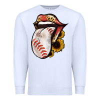 White Baseball Tongue Premium Sweatshirt - Jasminsmagicworld