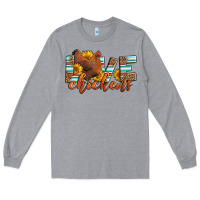 Heather Grey love chickens Long Sleeve Tee - LillyAllenDesigns