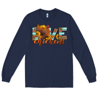 Navy love chickens Long Sleeve Tee - LillyAllenDesigns