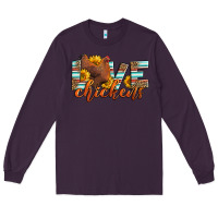 Plum love chickens Long Sleeve Tee - LillyAllenDesigns