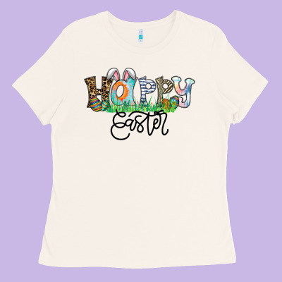 Happy Easter Ladies Tee Designed By Cowhidedigitalart