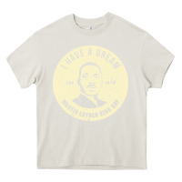 Cream martin luther day vintage Heavy Core Tee - DesigneFamous