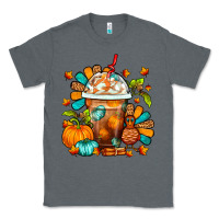 Charcoal Heather Thanksgiving Frappe Coffee Classic Tee - FaDigitalArtStudio