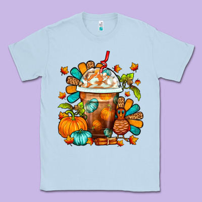 Thanksgiving Frappe Coffee Classic Tee Designed By Fadigitalartstudio