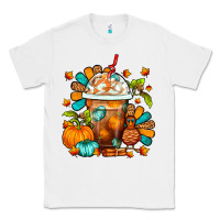 White Thanksgiving Frappe Coffee Classic Tee - FaDigitalArtStudio