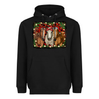 Black Christmas horses Heavyweight Hoodie - RanaPortraitStore