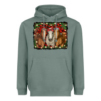 Sage Christmas horses Heavyweight Hoodie - RanaPortraitStore