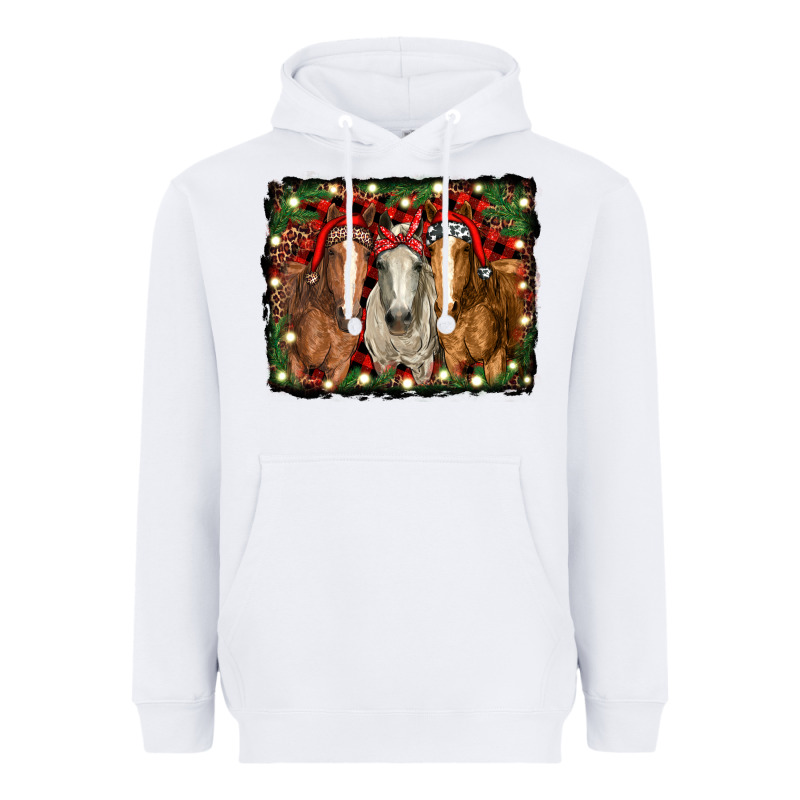 Christmas Horses Heavyweight Hoodie by RanaPortraitStore | Teevron