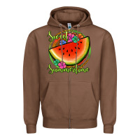 Chestnut sweet summertime watermelon Zipper Hoodie - Jasminsmagicworld