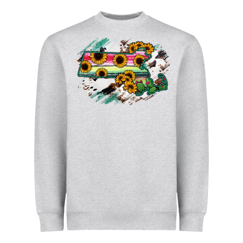 Massachusetts State Map Heavyweight Sweatshirt by RanaPortraitStore | Teevron