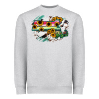 Heather Grey Massachusetts State Map Heavyweight Sweatshirt - RanaPortraitStore