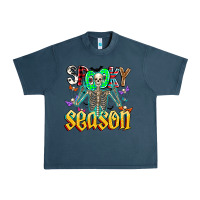 Midnight Navy Spooky Season Urban Heavy Tee - CowhideDigitalArt