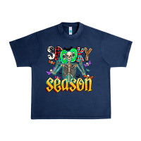 Navy Spooky Season Urban Heavy Tee - CowhideDigitalArt