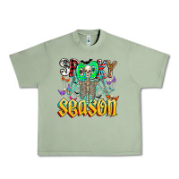 Oil Green Spooky Season Urban Heavy Tee - CowhideDigitalArt