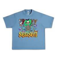 Pebble Blue Spooky Season Urban Heavy Tee - CowhideDigitalArt