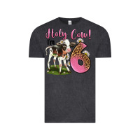 Vintage Black holy cow i'm 6 years old Vintage Tee - LillyAllenDesigns