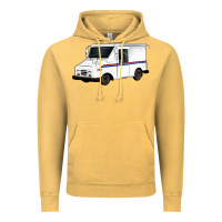 Vintage Mustard mail truck Vintage Hoodie - Artiststas