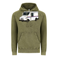 Vintage Olive mail truck Vintage Hoodie - Artiststas