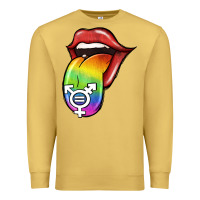 Antique Gold Pride LGBT Sign Tongue Premium Sweatshirt - Jasminsmagicworld