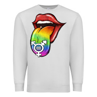 Dove Grey Pride LGBT Sign Tongue Premium Sweatshirt - Jasminsmagicworld