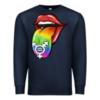 Navy Pride LGBT Sign Tongue Premium Sweatshirt - Jasminsmagicworld