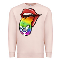 Pale Pink Pride LGBT Sign Tongue Premium Sweatshirt - Jasminsmagicworld