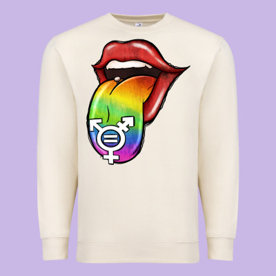Pride Lgbt Sign Tongue Premium Sweatshirt Designed By Jasminsmagicworld