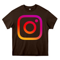 Chocolate Brown instagram Heavy Core Tee - DesigneFamous