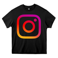 Black instagram Heavy Core Tee - DesigneFamous