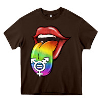 Chocolate Brown Pride LGBT Sign Tongue Heavy Core Tee - Jasminsmagicworld