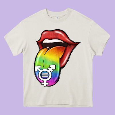 Pride Lgbt Sign Tongue Heavy Core Tee Designed By Jasminsmagicworld