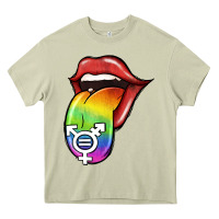 Mossy Pride LGBT Sign Tongue Heavy Core Tee - Jasminsmagicworld