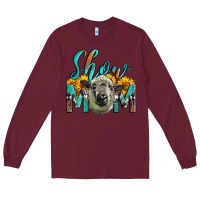 Burgundy Western Show Mom Sheep Long Sleeve Tee - LillyAllenDesigns