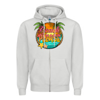 Dove Grey beach please Zipper Hoodie - Jasminsmagicworld