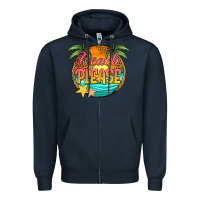 Navy beach please Zipper Hoodie - Jasminsmagicworld